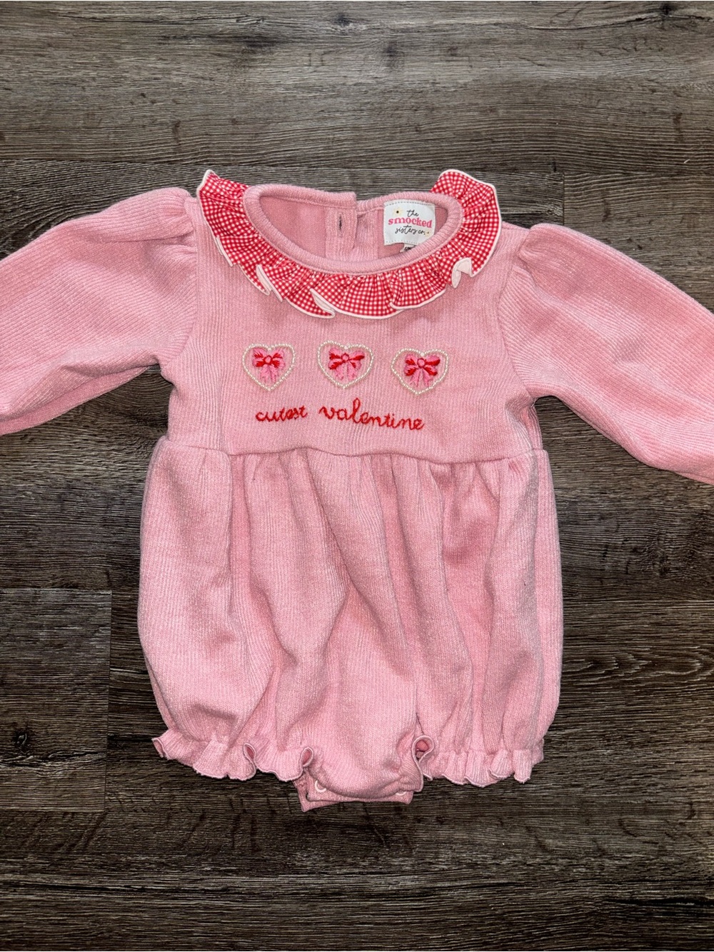 Smocked Sisters Pink 'Cutest Valentine' Sweater Bubble